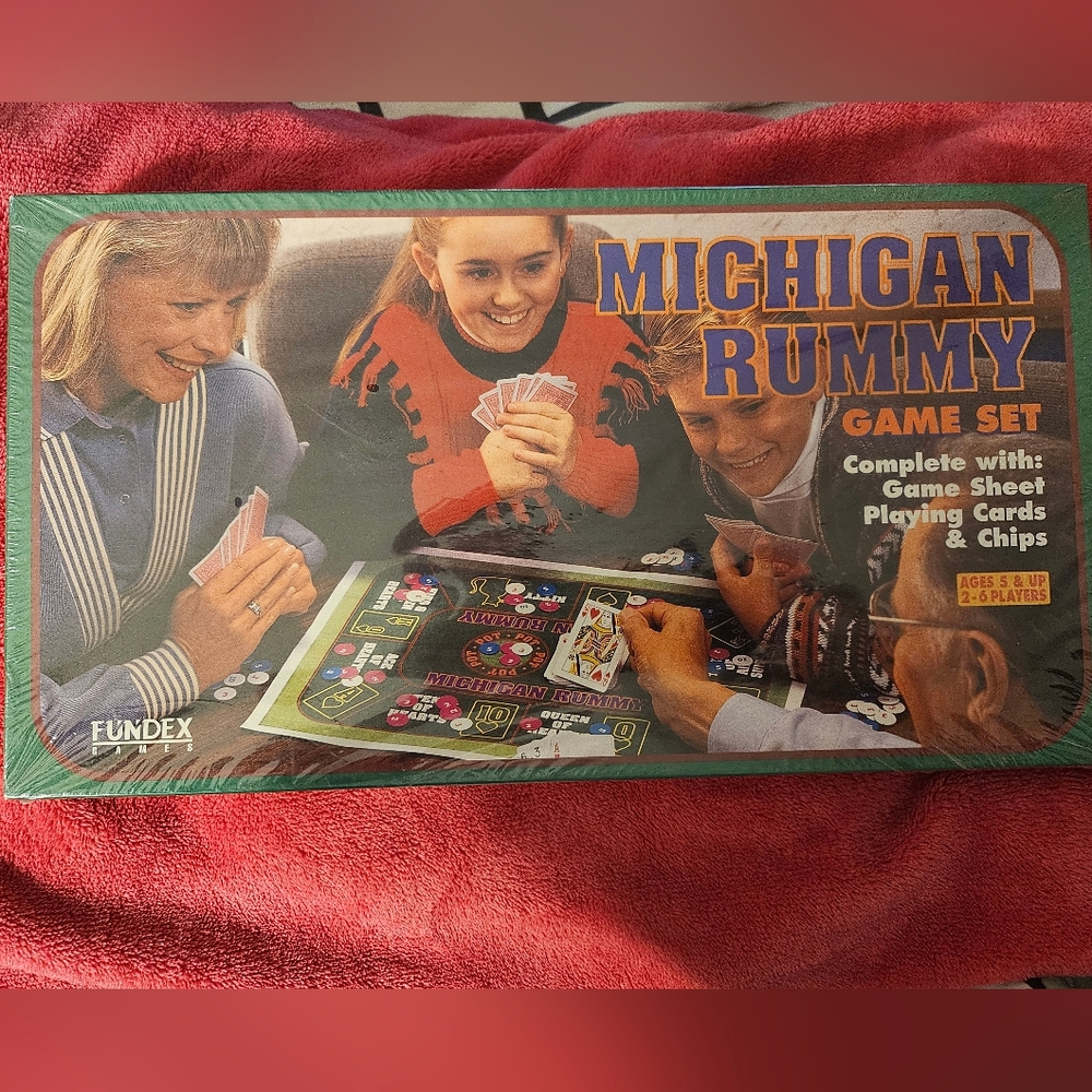 Vintage Michigan Rummy Game Set 1994 Fundex Games Card Game NEW‎
